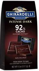Ghirardelli 92 Percent Cacao Intense Dark Chocolate Squares, 4.1 Ounce -- 6 per case