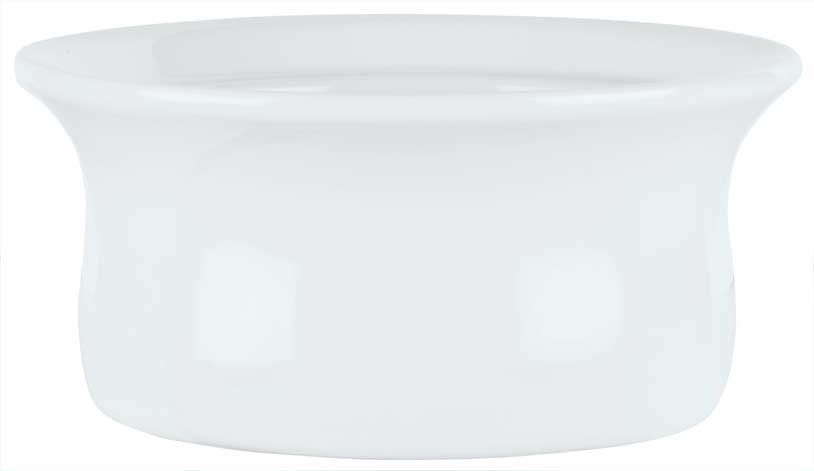 Syracuse China Chefs Selection Aluma White Small Unhandled Casserole -- 24 per case.