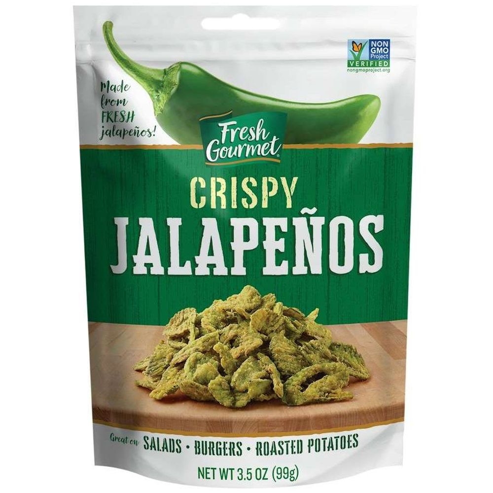 Fresh Gourmet Lightly Salted Crispy Jalapeno, 3.5 Ounce -- 12 per case