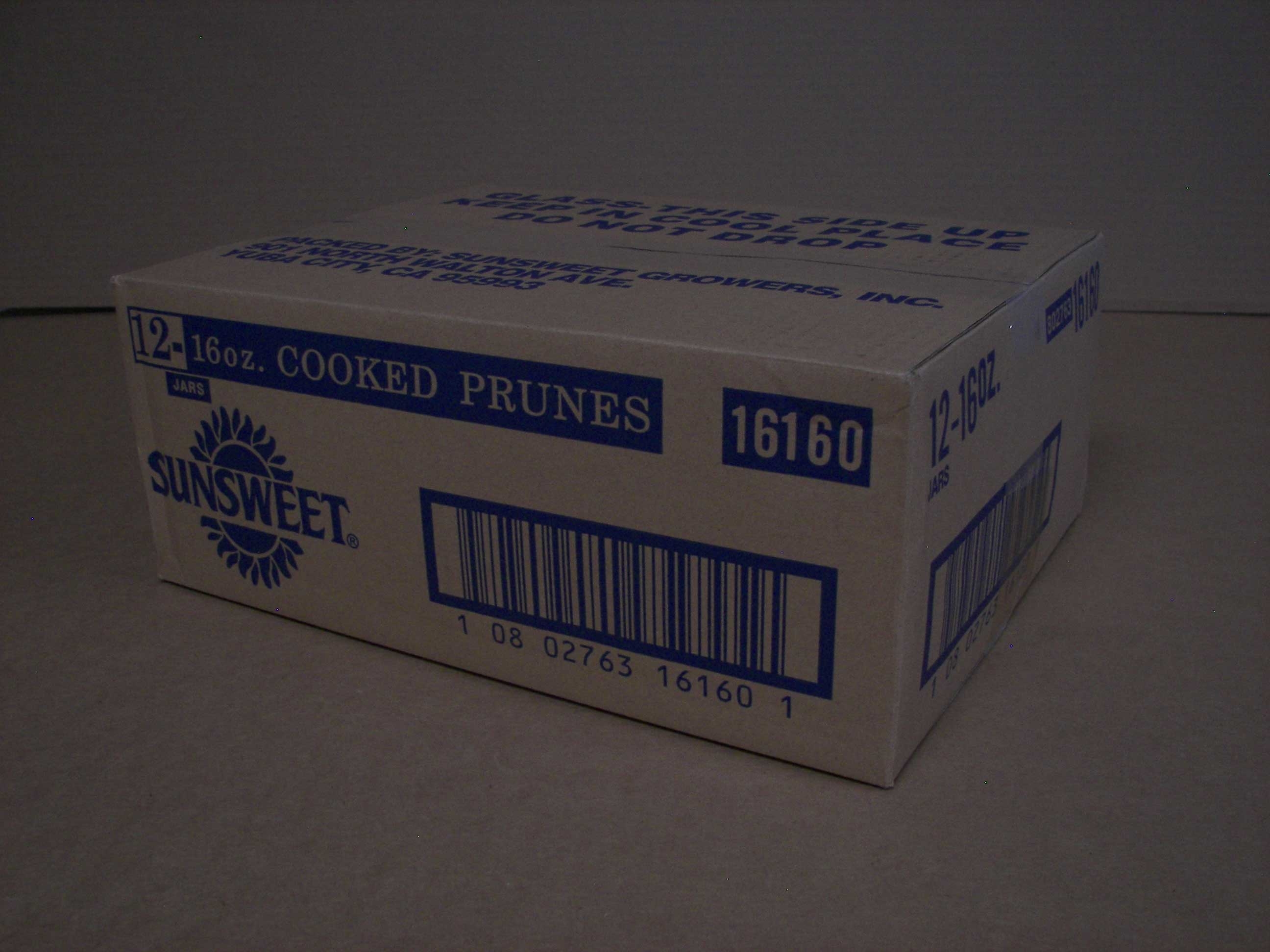 Sunsweet Cooked Prunes, 16 Ounce Jar -- 12 per case.