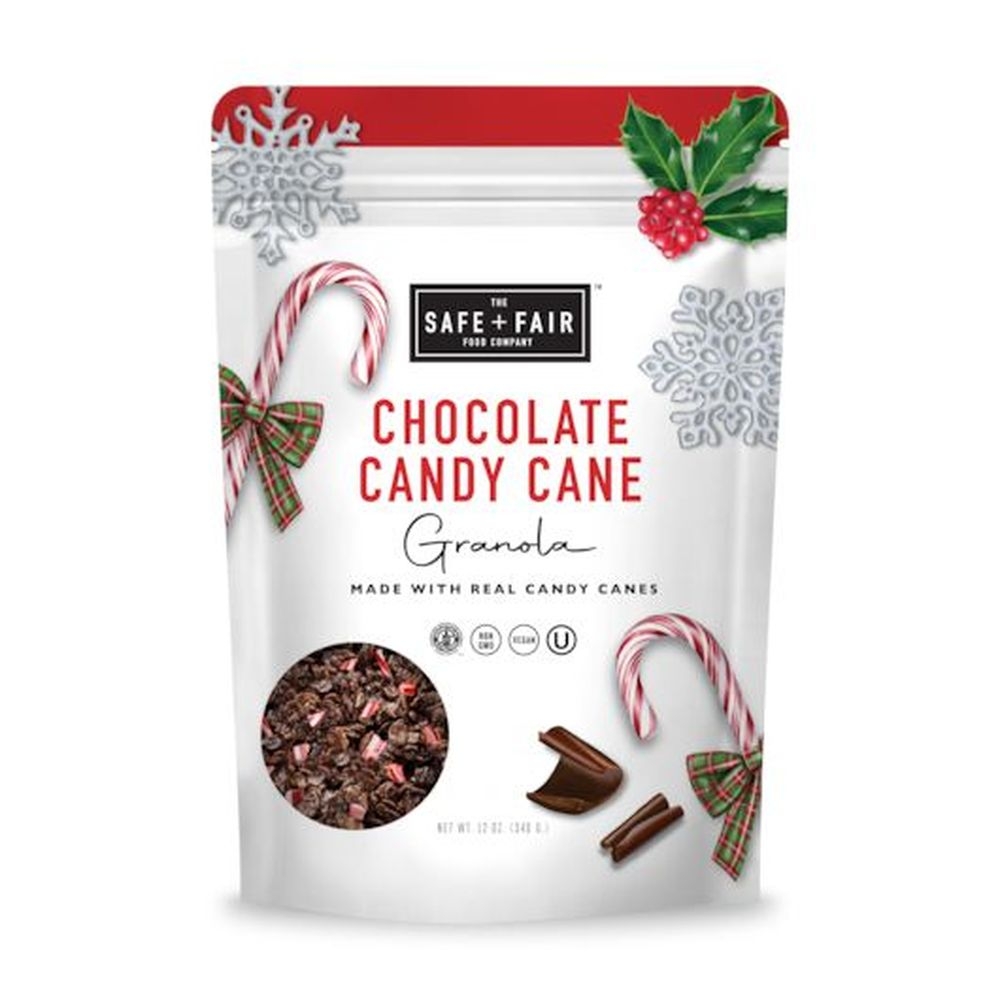 Safe + Fair Chocolate Candy Cane Granola, 12 Ounce -- 6 per case