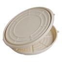 World Centric Unbleached Plant Fiber Round Deep Dish Clamshell Pizza Tray, 25 count -- 4 per case