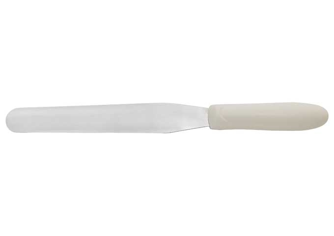 Winco White Polypropylene Handle Bakery Spatula, 7 15/16 x 1 1/4 inch -- 144 per case