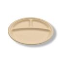 Tellus 10 inch No Pfas Added 3 Compartment Round Plate, 125 count -- 4 per case