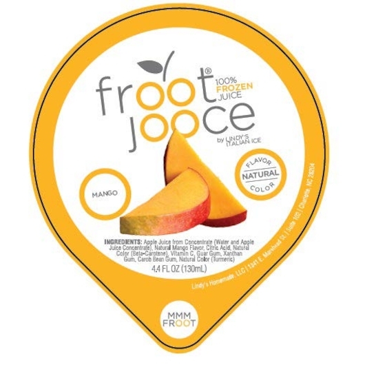 Froot Jooce Mango Frozen Juice, 4.4 Fluid Ounce Cup -- 90 per case