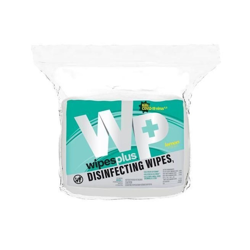 CFS Brands WipesPlus Disinfecting Surface Wipes - Refill Bag, 800 count -- 4 per case.