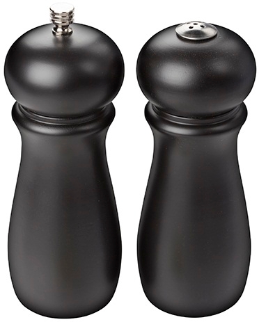 Winco Wooden 2 Piece Salt and Pepper Grinder Set -- 24 set per case