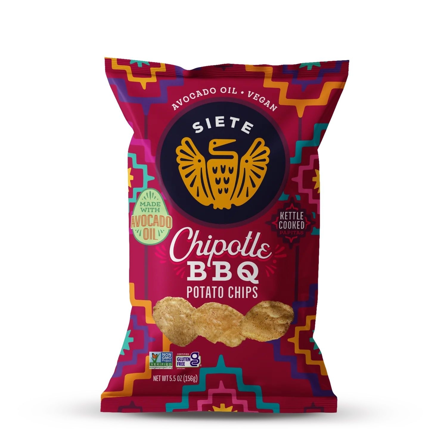Siete Chipotle Bbq Kettle Cooked Potato Chips, 5.5 Ounce -- 6 per case