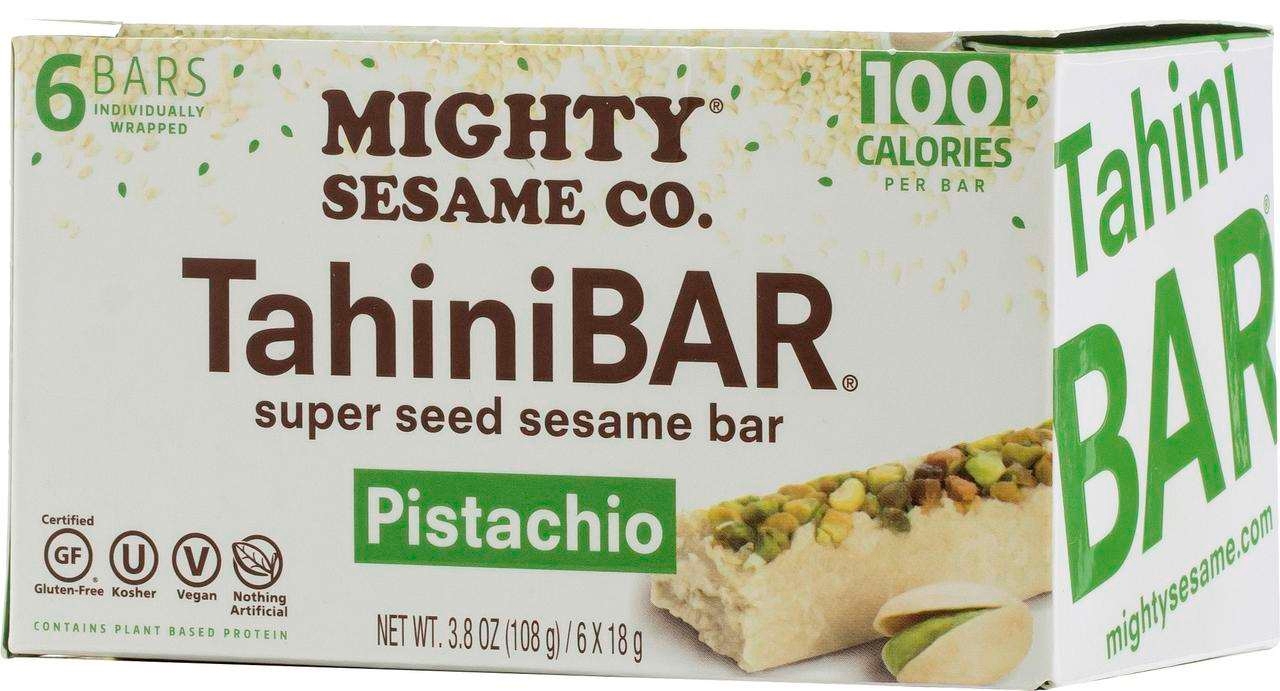 Mighty Sesame TahiniBar Pistachio Super Seed Sesame Bar, 3.8 Ounce -- 8 per case