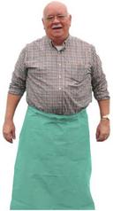 Intedge Seafoam Green Poly/Cotton Bistro Apron with 2 Pockets, 38 inch Long x 34 inch Wide