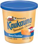 Kaukauna Sharp Cheddar Spreadable Cheese Cup, 6.5 Ounce -- 12 per case.