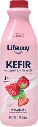 Lifeway Probiotic Low Fat Strawberry Kefir, 32 Ounce -- 6 per case.