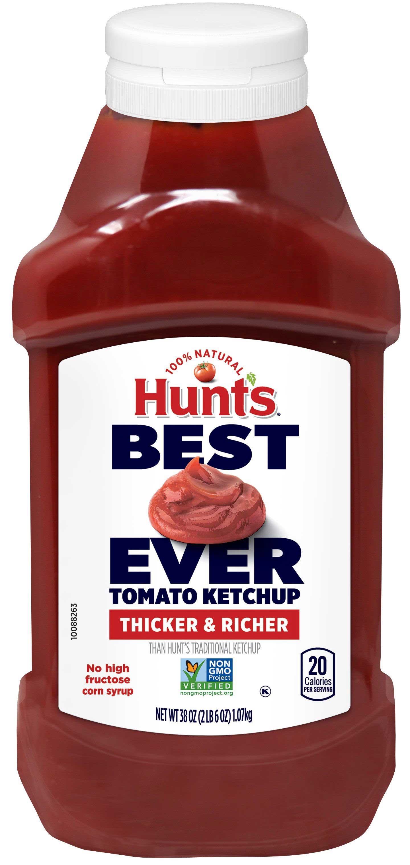 Hunts Best Ever Tomato Ketchup, 38 Ounce Bottle -- 12 per case.