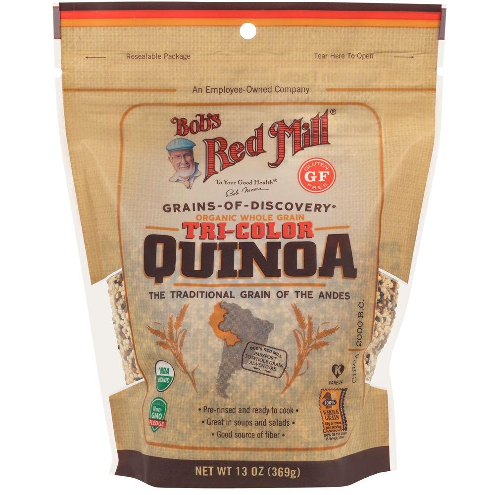Bobs Red Mill Organic Tri Color Quinoa, 13 Ounce -- 5 per case