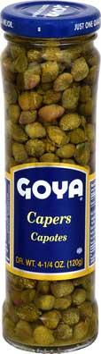 Goya Alcaparr Spanish Capers, 4.25 Ounce -- 12 per case.
