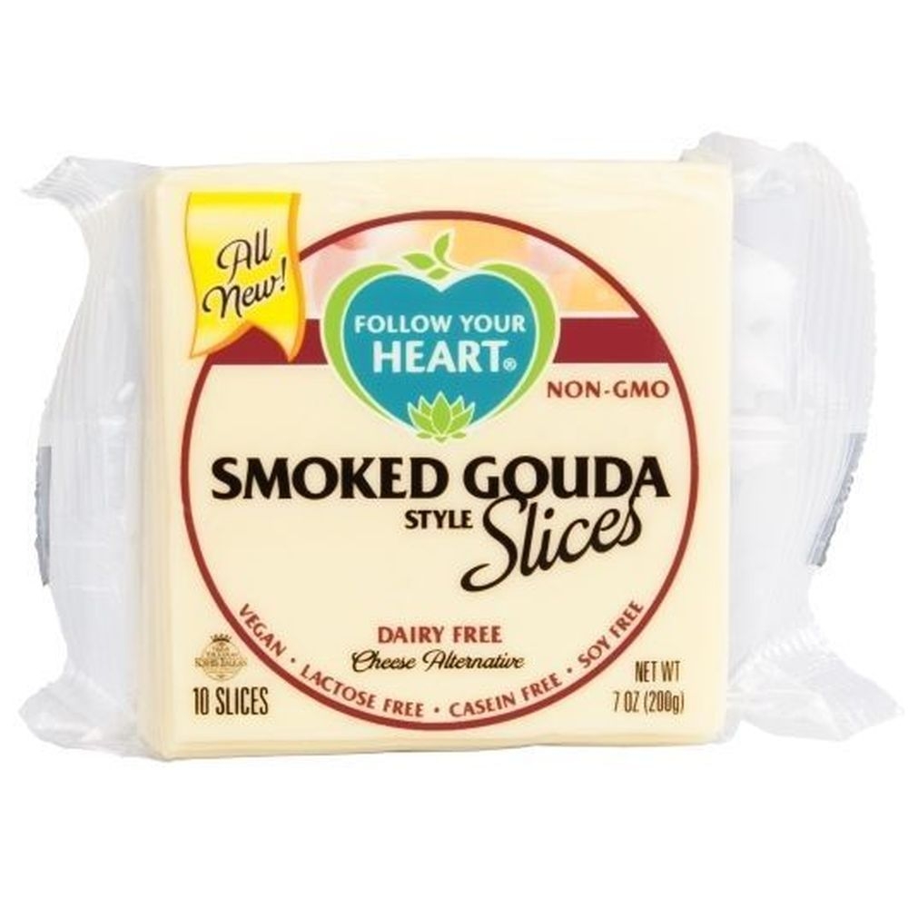 Follow Your Heart Dairy Free Smoked Gouda Style Cheese Slices, 7 Ounce -- 11 per case