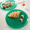Party Tray Plastic Green Holiday 12 inch Round Tray, 25 count - 25 per case
