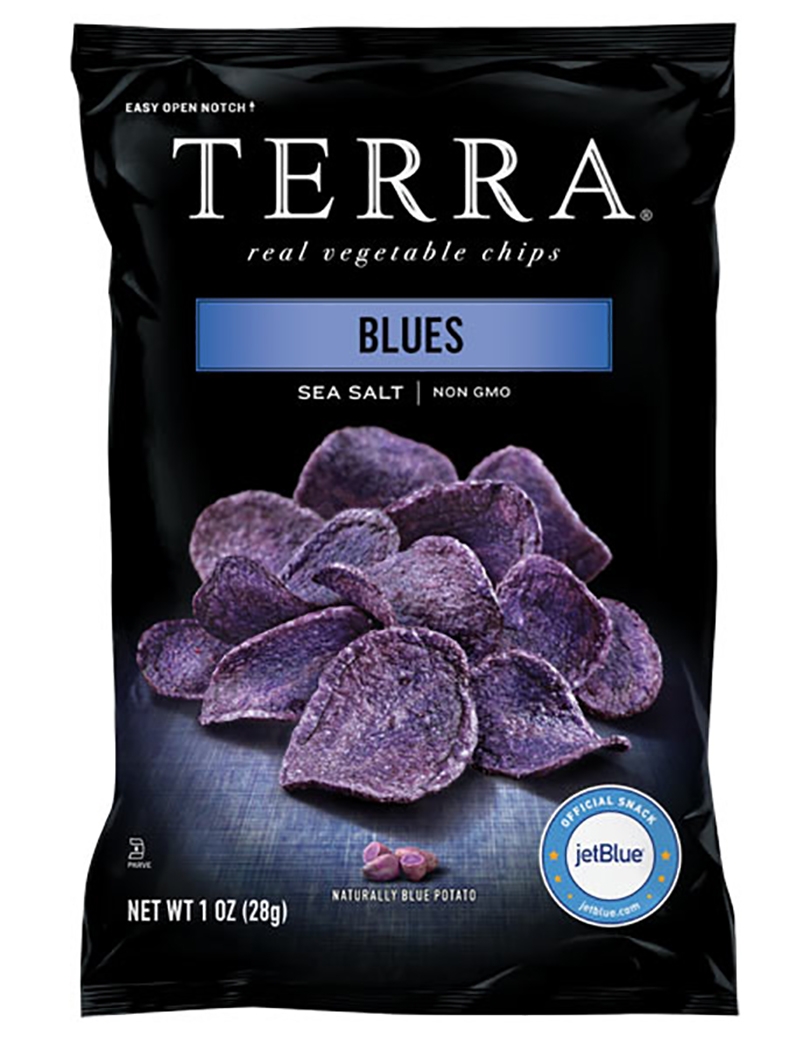 Terra Blues Potato Chips - 1 oz. bag, 24 per case