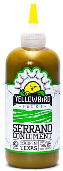 Yellowbird Serrano Condiment Sauce, 19.6 ounce -- 6 per case
