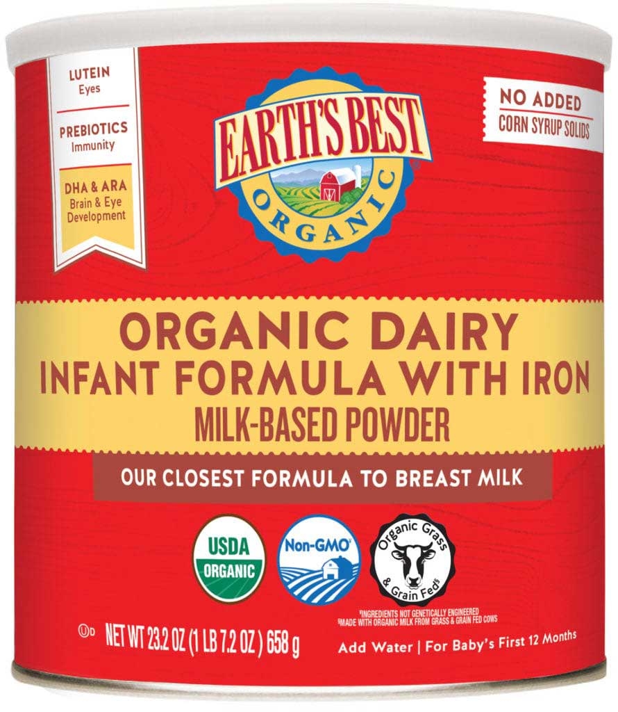Earths Best Organic Dairy Milk Based Powder Infant Formula, 23.2 Ounce -- 4 per case