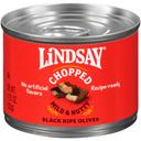 Lindsay Chopped California Black Ripe Olives, 4.25 Ounce -- 24 per case.