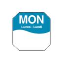 Daymark MoveMark Octagonal Trilingual Day of Week Removable Label - Monday, 1 inch -- 12 rolls per case.