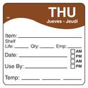 Daymark Square Thursday Day Of The Week Label, 2.5 x 2.5 inch -- 1500 per case