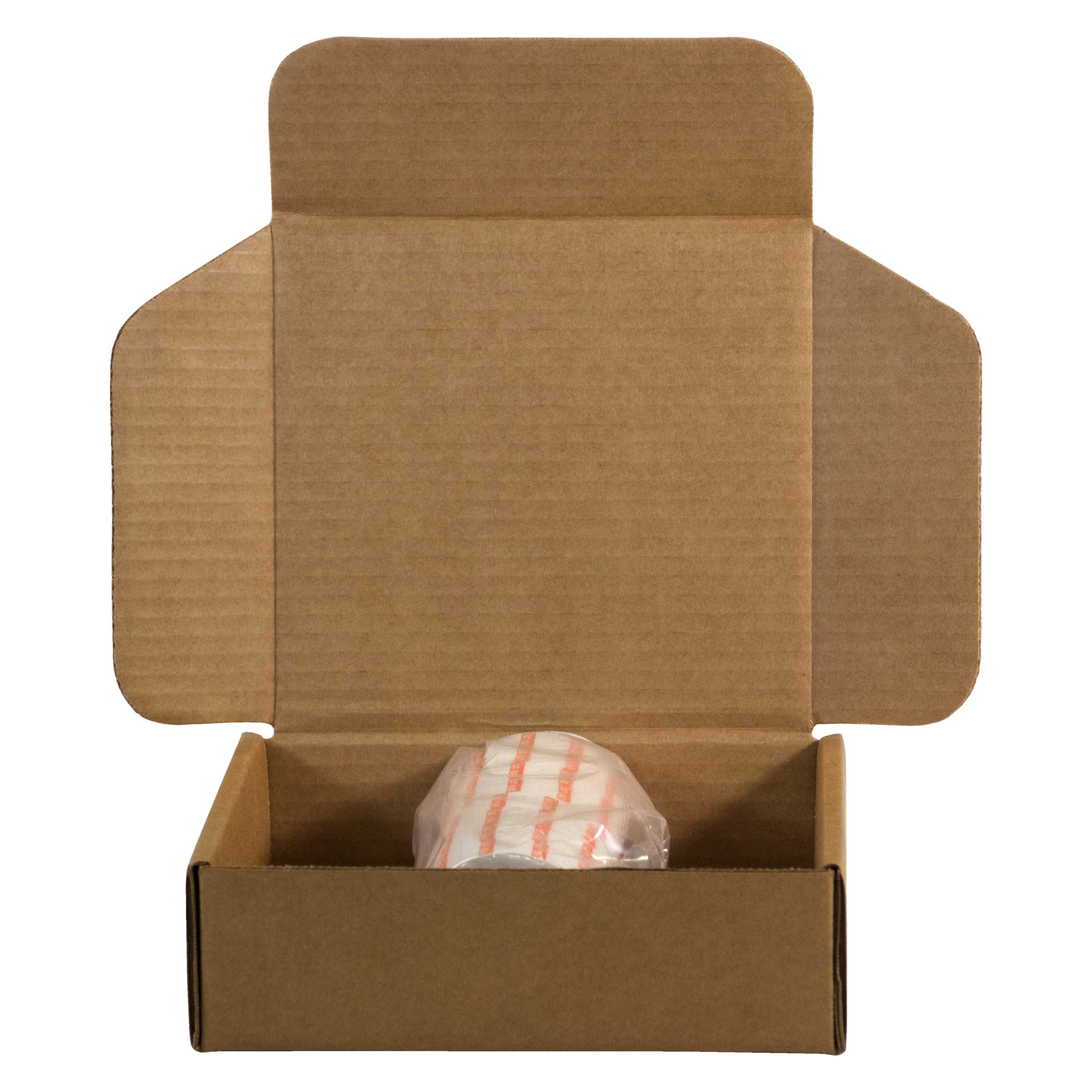 Daymark DuraMark DM4 2 Line Orange Date Coder Label - Saturday -- 8 rolls per case.