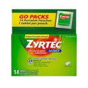 Zyrtec Allergy Cetirizine HCl Antihistamine 10 mg Tablets - 14 count per pack -- 24 packs per case