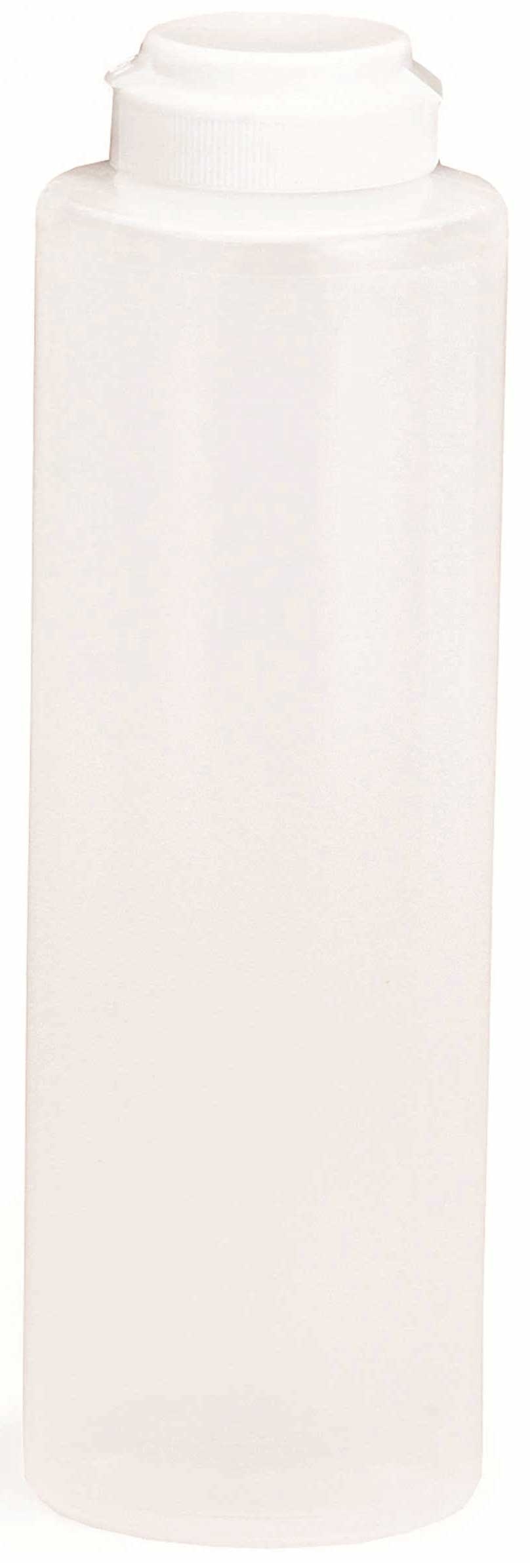 Tablecraft Natural Squeeze Bottle Dispenser with Hinged Top, 12 Ounce -- 12 per case