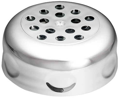 Tablecraft Chrome Plated Perforated Shaker Top Only - 12 count per pack -- 6 packs per case