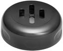 Tablecraft Black Slotted Plastic Top for 6 or 8 Ounce Shaker - 12 count per pack -- 6 packs per case