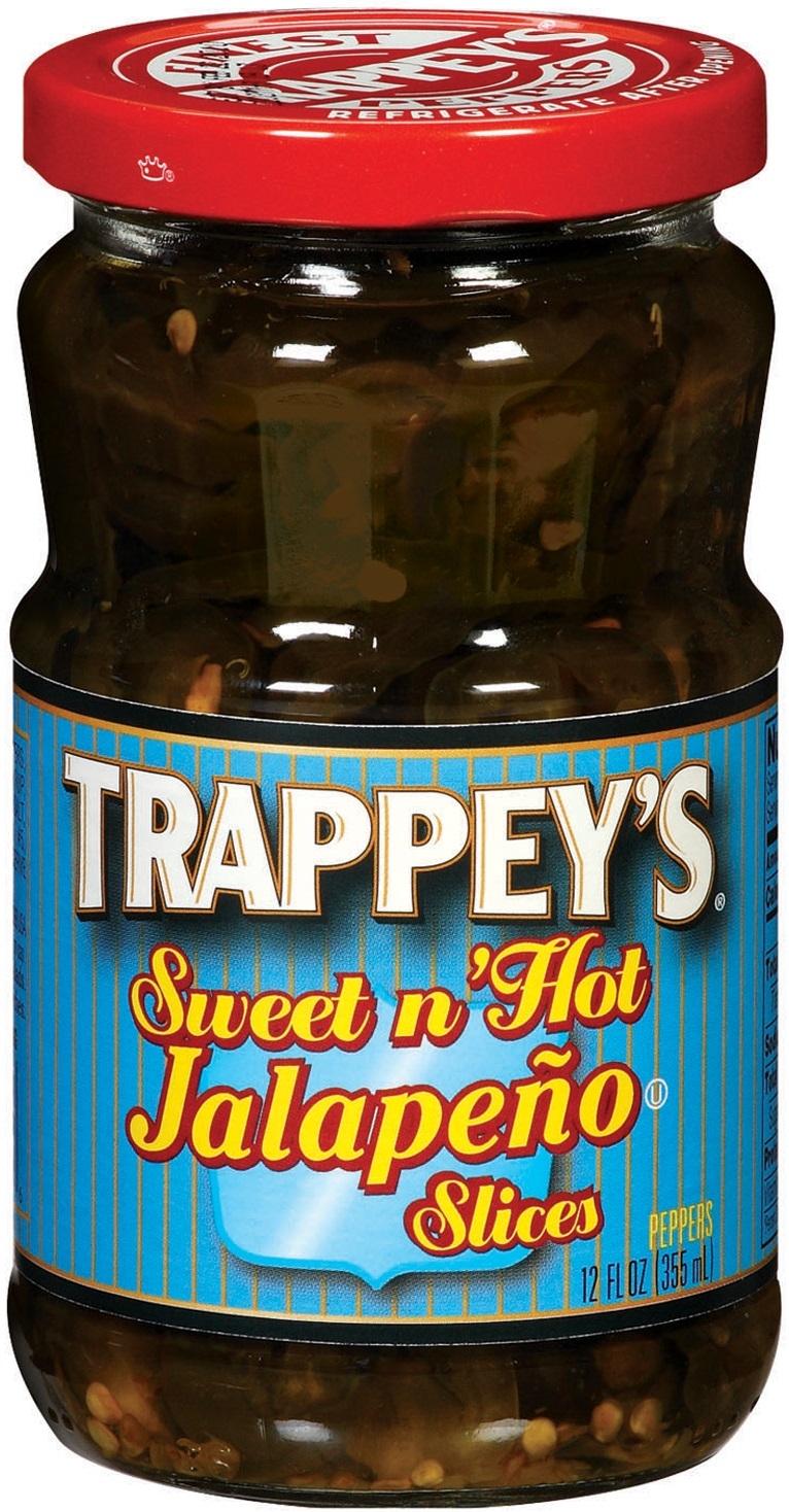 Trappey Sweet and Hot Jalapeno Slices, 12 Fluid Ounce -- 12 per case.