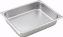 Winco 25 Gauge Stainless Steel Half Size Straight Sided Steam Pan, 2 1/2 inch Depth -- 12 per case