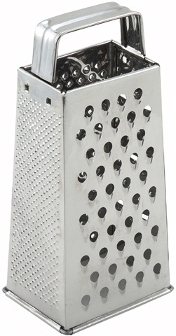 Winco Stainless Steel Tapered Box Grater, 4 x 3 x 9 inch -- 12 per case