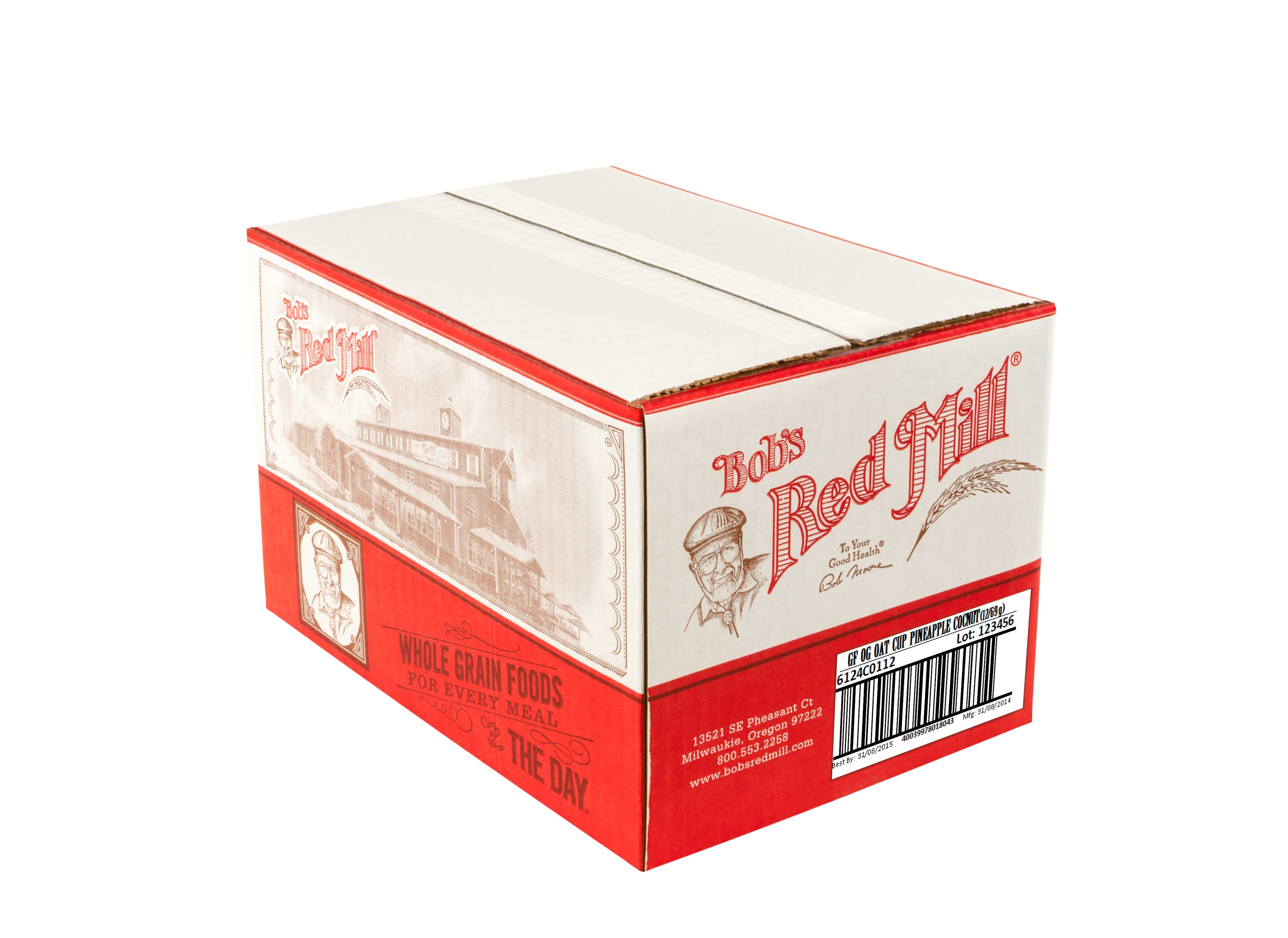 Bobs Red Mill Organic Fruit and Seed Oatmeal Cup, 2.47 Ounce -- 12 per case.