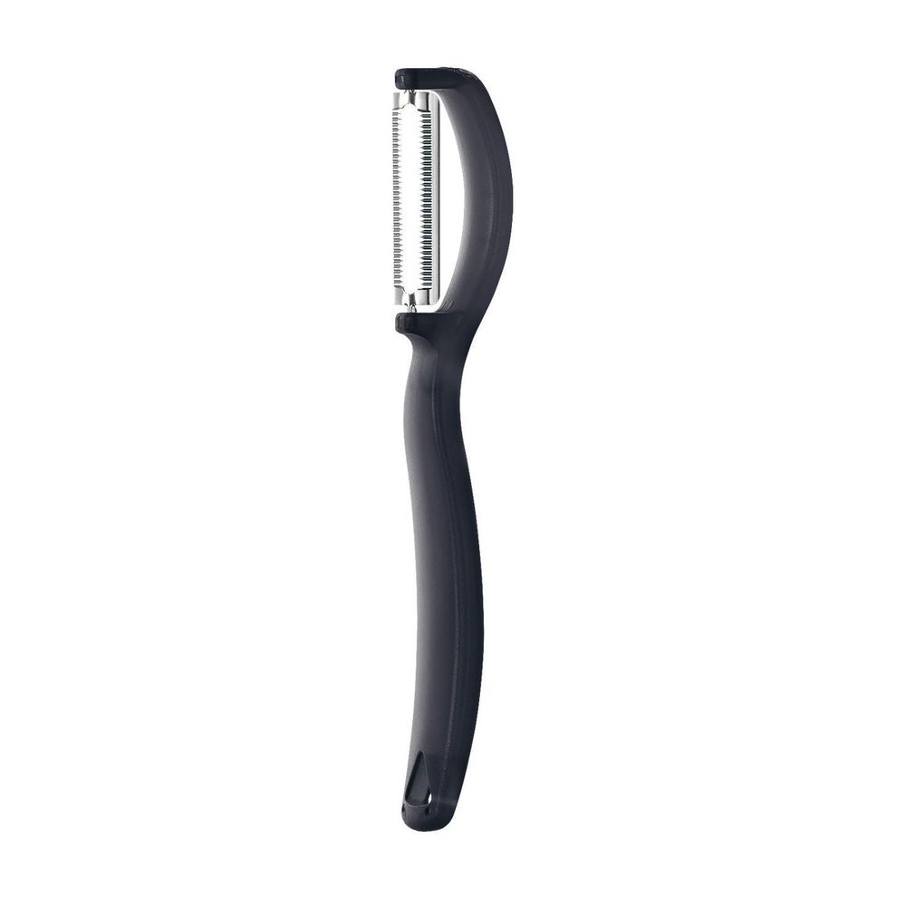 Triangle Black Serrated Blade Swivel Vertical Peeler, 2.5 x 18 x 3 centimeter