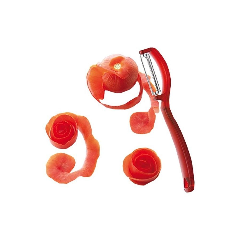 Triangle Serrated Blade Red Vertical Peeler - Boxed, 2.5 x 17.5 x 2.7 centimeter