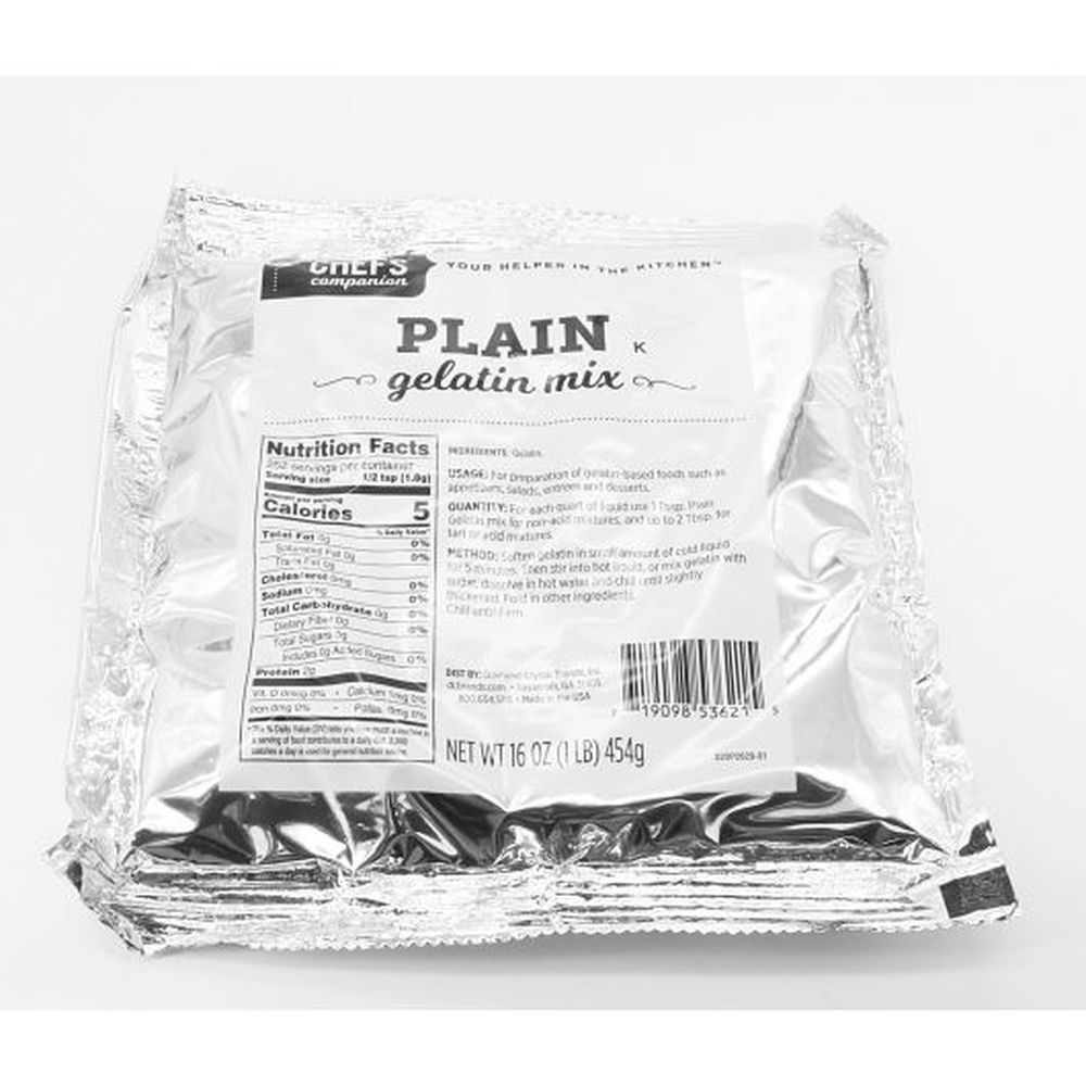 Chefs Companion Plain Gelatin Mix, 1 Pound -- 12 per case.
