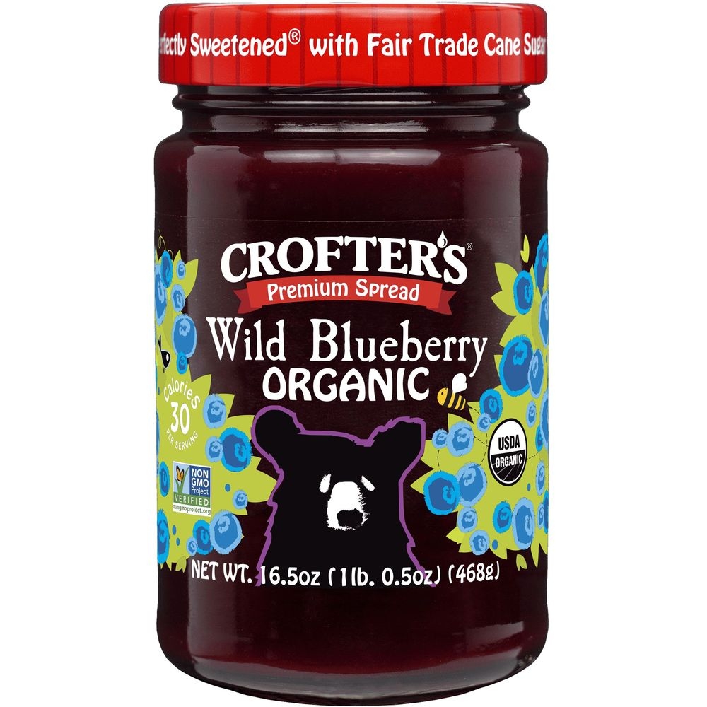 Crofters Organic Wild Blueberry Premium Spread, 16.5 Ounce -- 6 per case