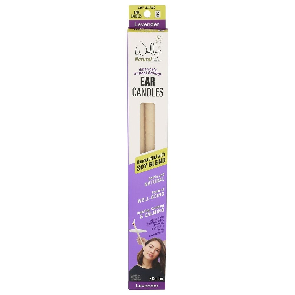 Wallys Natural Lavender Ear Candles, 2 count -- 5 per case