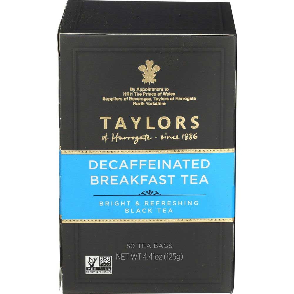 Taylors Of Harrogate Decaffeinated Breakfast Tea - 50 tea bags per pack -- 6 packs per case