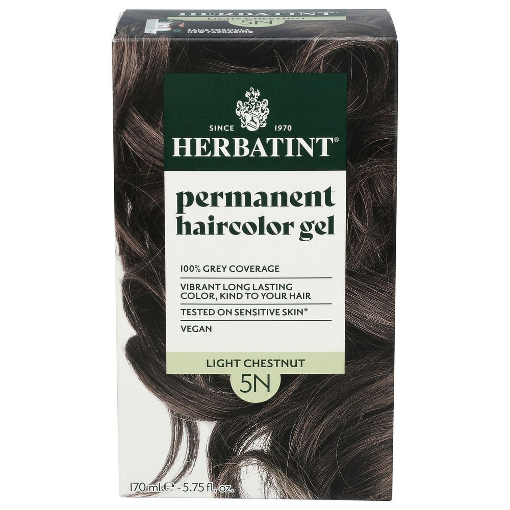 Herbatint 5N Light Chestnut Permanent Haircolor Gel, 5.75 Ounce -- 3 per case