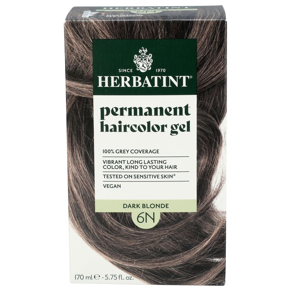 Herbatint 6N Dark Blonde Permanent Haircolor Gel, 5.75 Ounce -- 3 per case