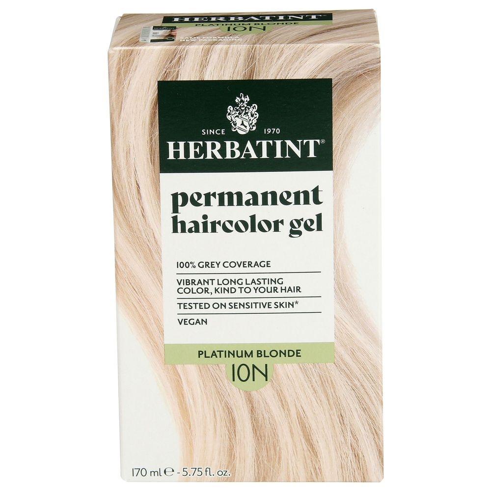 Herbatint 10N Platinum Blonde Permanent Haircolor Gel, 5.75 Ounce -- 3 per case