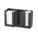 Cal-Mil Classic Black Three Section Countertop Cup Lid and Napkin Organizer, 13.25 x 5.25 x 8.00 inch