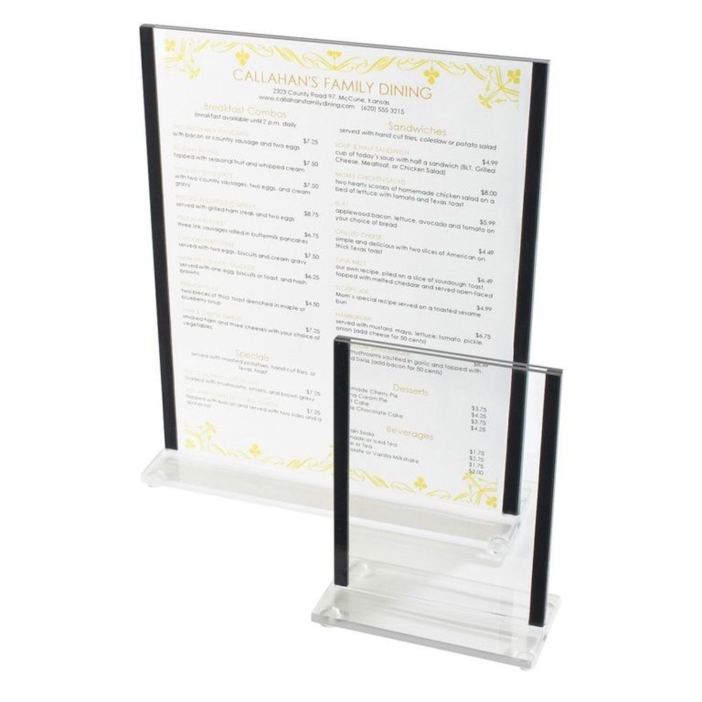 Cal-Mil Classic Black Trim Card Holderr, 4 x 6 inch -- 6 per case