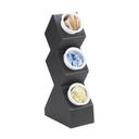 Cal-Mil Classic Black 3-Cylinder Vertical Flatware / Condiment Display, 5.50 x 8.00 x 20.00 inch