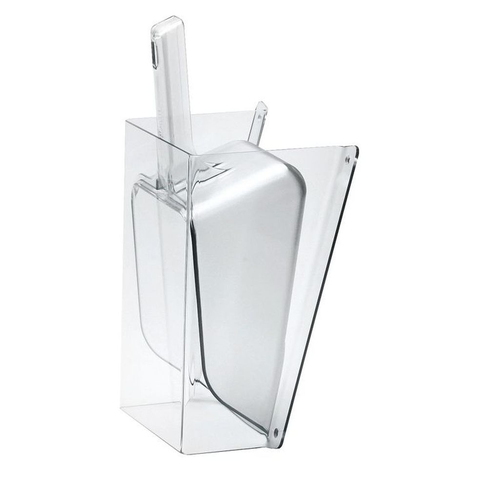 Cal-Mil Wall Mount Polycarbonate Scoop Guard with Scoop, 64 Ounce