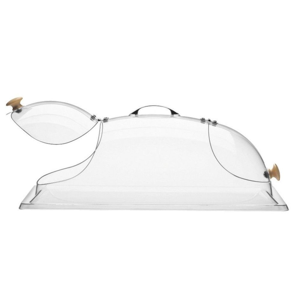 Cal-Mil Classic Clear Dome Display Cover with Double End Opening and Doors, 12 x 20 x 7 1/2 inch